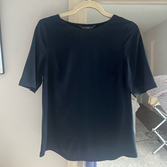 Navy Satin Blouse - Picture 3 of 10